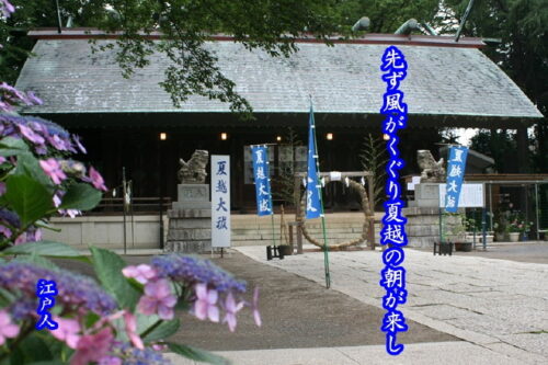 先ず風がくぐり夏越の朝が来し